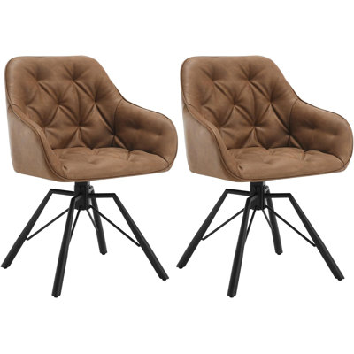 Omusa 44.5cm H Tufted Upholstered Metal Side Chair