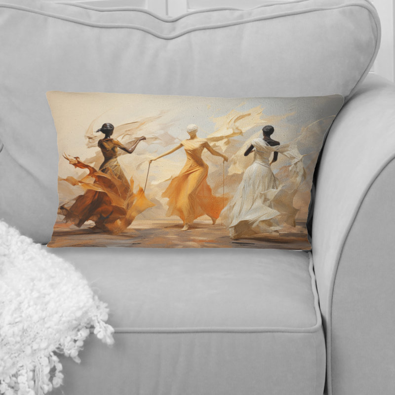 Ensemble de coussins jaune et blanc Dance I - Dance