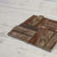 Carreau de mosaïque en bois Boca Boat 11 11/8 "x H 11 7/8" x P 3/4 ", finition naturelle (paquet de 11)