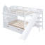 Wooden Bunk Bed with 2 Drawers, 3 Shelves & Slide