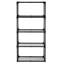 Rangement en métal à 5 tablettes robuste. 1 paquet, noir. Convient à divers espaces comme la maison, le bureau, l'entrepôt, le garage. Stable, espace. 110 lb par tablette, 550 lb au total. Facile à construire. P 28,18 po