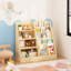 Bibliothèque pour tout-petits à 4 niveaux avec casiers de rangement, bibliothèque en bois pour chambre de bébé-798144438
