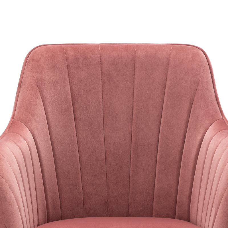 Roxanne Office Chair, Rose Gold, Pink