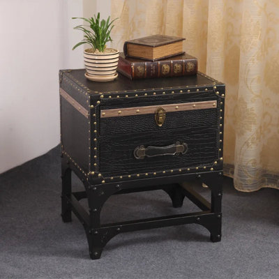 Annaruth Retro Bedside Table Rustic Living Room Side A Few Solid Wood
