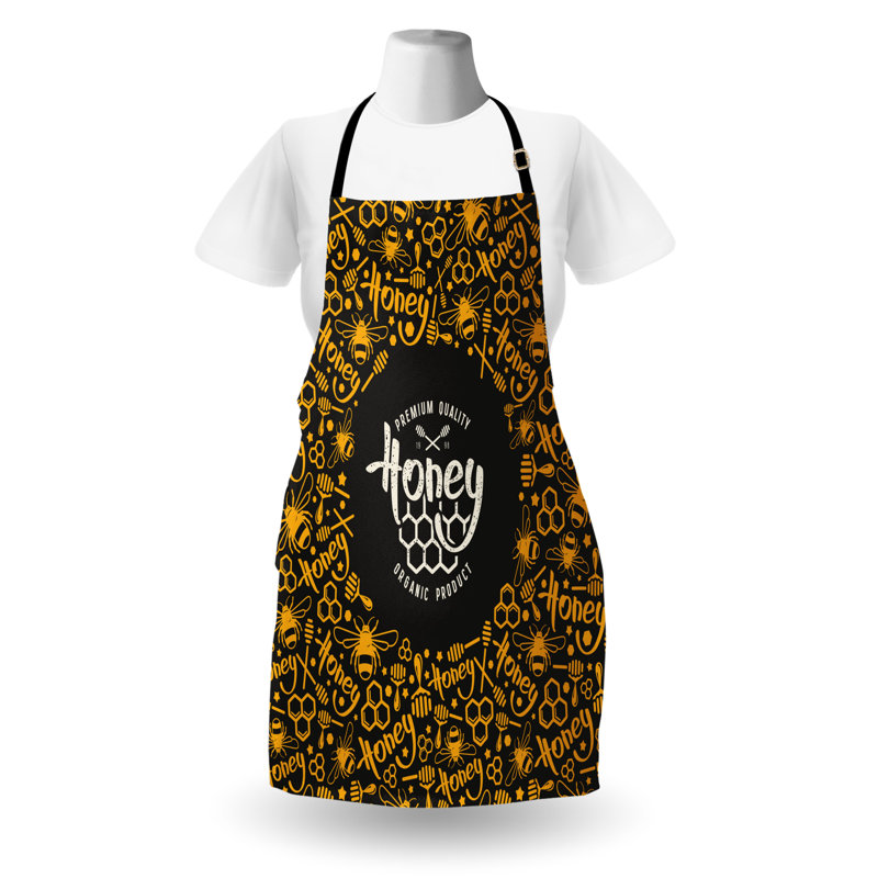 Tablier East Urban Home Honeycomb, cuisine de jardinage, taille adulte, gris-jaune
