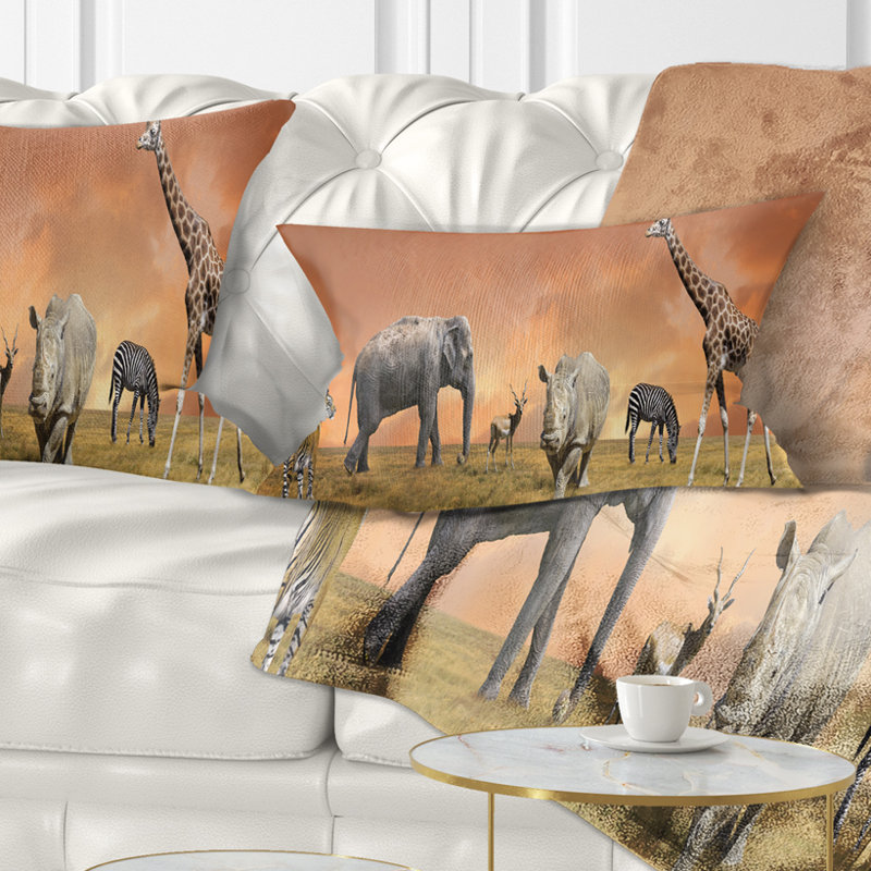 Coussin lombaire en savannah africain