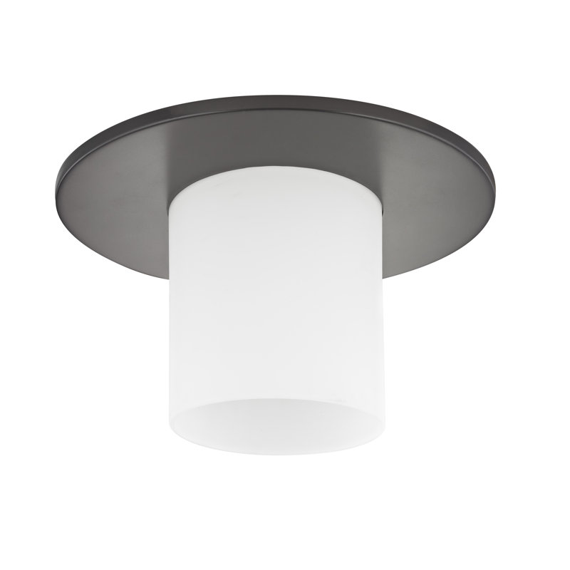 Abat-jour tambour en verre 6 "H, Bronze chaud
