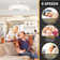 20 In. Indoor Caged Enclosed Ceiling Fan With Led Light Modern Low Profile Ceiling Fan With Remote And App Control