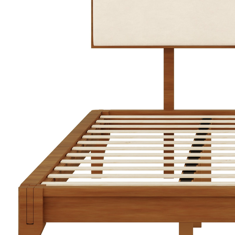 Lit plateforme avec tête de lit tapissier