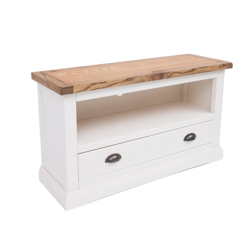 Able TV Stand for TVs up to 48", White/Brown/Grey