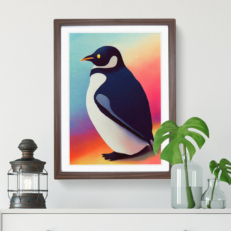 Penguin In Watercolour No.2 - Wall Art, Paper, 29.7cm H x 21cm W, No Matte