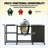 Heavy Duty BBQ Prep Table with 330 lbs Weight Capacity