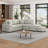 86.6" Sectional Sofa L-Shaped Sofa Couch Pull-Out Sofa Bed With A Movable Ottoman, Two USB Ports And Two Cup Holders For Living Room-930526355
