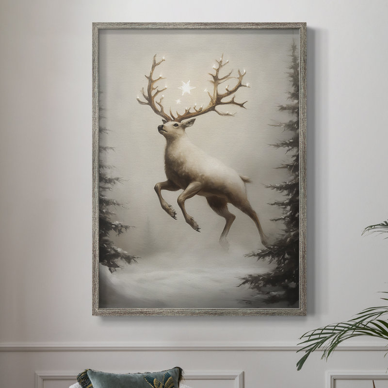 «Christmas Holiday Art», série 2 CVI, reproduction encadrée - bois massif, H 11 po x l 9 po