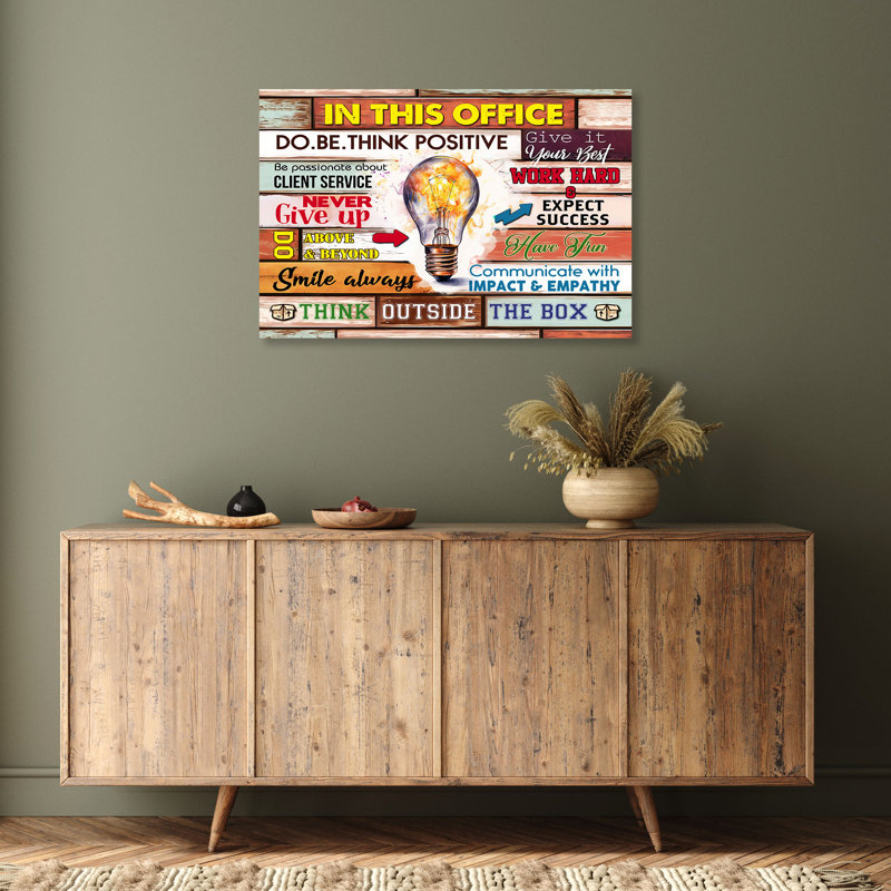 «Value N'applique pas», impression sur toile tendue, H 24 po x l 36 po x P 2 po