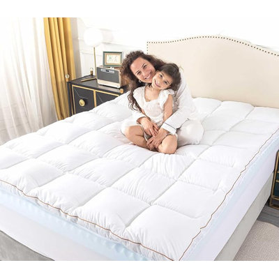 Soft Egg Crate Mattress Topper with Breathable Cover