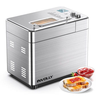 Involly 15 in 1 Bread Maker, 2 LB Bread Machine Stainless Steel