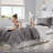 Logan Charcoal Woven Striped 5-Piece Twin/Twin XL Comforter Set-116494981-116494983