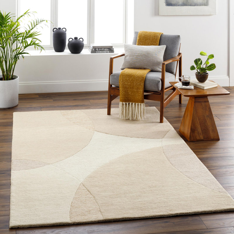 Wool Geometric Indoor Rug, Rectangle 2' x 3'