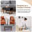 Small Footstool Ottoman, Linen Upholstered Ottoman Foot Rest With Solid Wood Legs, Rectangle Tufted Padded Footrest for Couch, Living Room, Bedroom, Office & Under Desk-1650912230