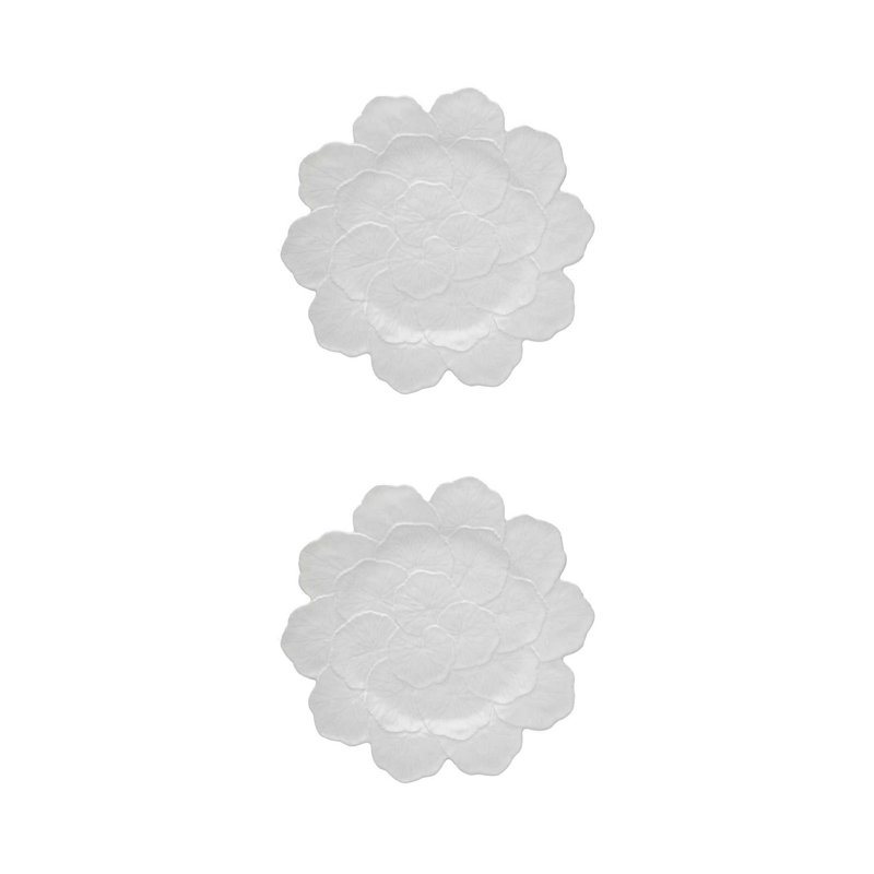 Geranium Chargers, White