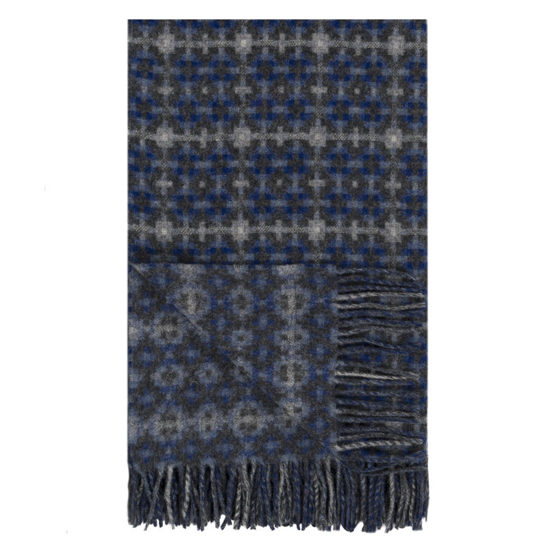 Pembroke Woven Throw, Cobalt