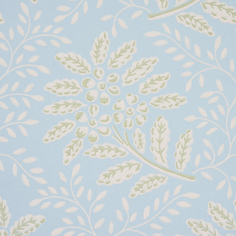 Papier peint Secret Garden, Bleu clair