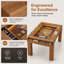 Table de jeu moderne avec plateau amovible et lumières DEL pour 4 à 6 joueurs