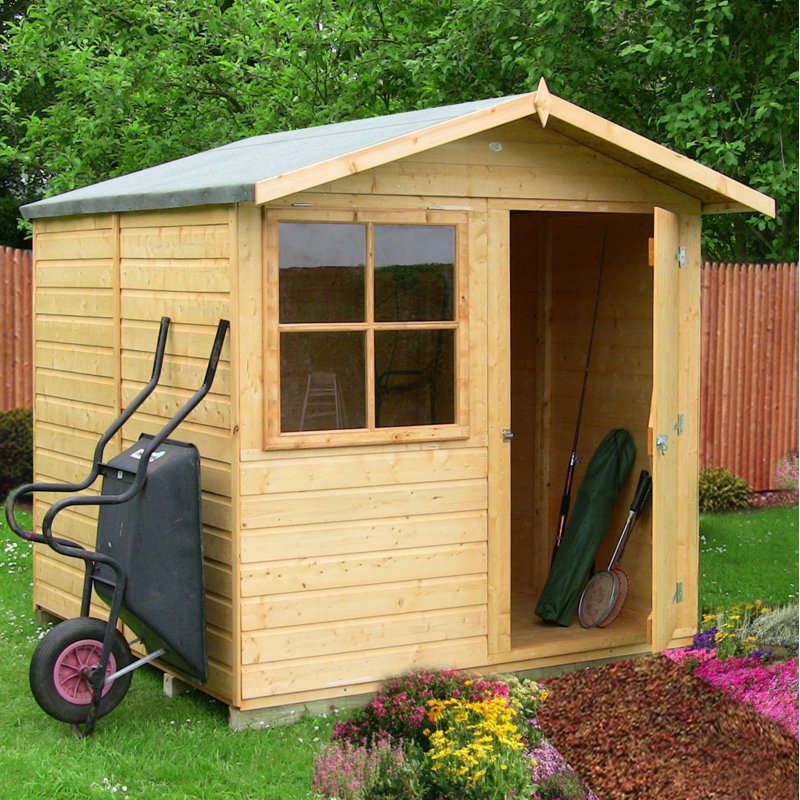 7 Ft. W x 7 Ft. D Shiplap Apex Shed, Yes