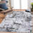 Washable Area Rug Modern Abstract Carpet with Non-Slip Backing, Stain-Resistant Low Pile Floor Rug, Easy Cleaning Foldable Indoor Mats for Bedroom, Living Room, Office-43140617-49917963