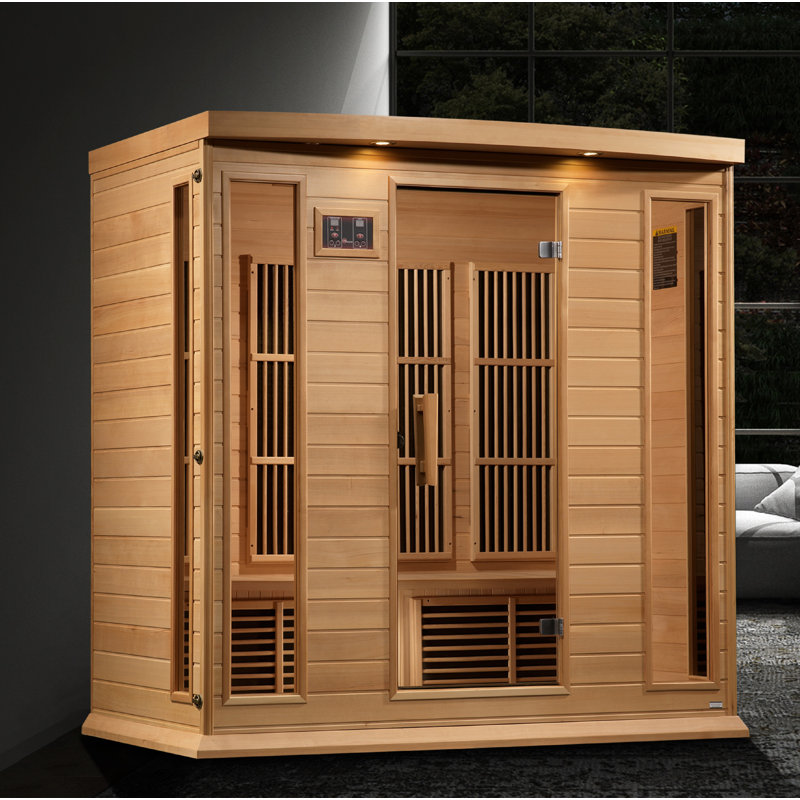 Dynamic Infrared Dynamic Saunas 4 - Person Bluetooth Compatible FAR Infrared Sauna in Hemlock