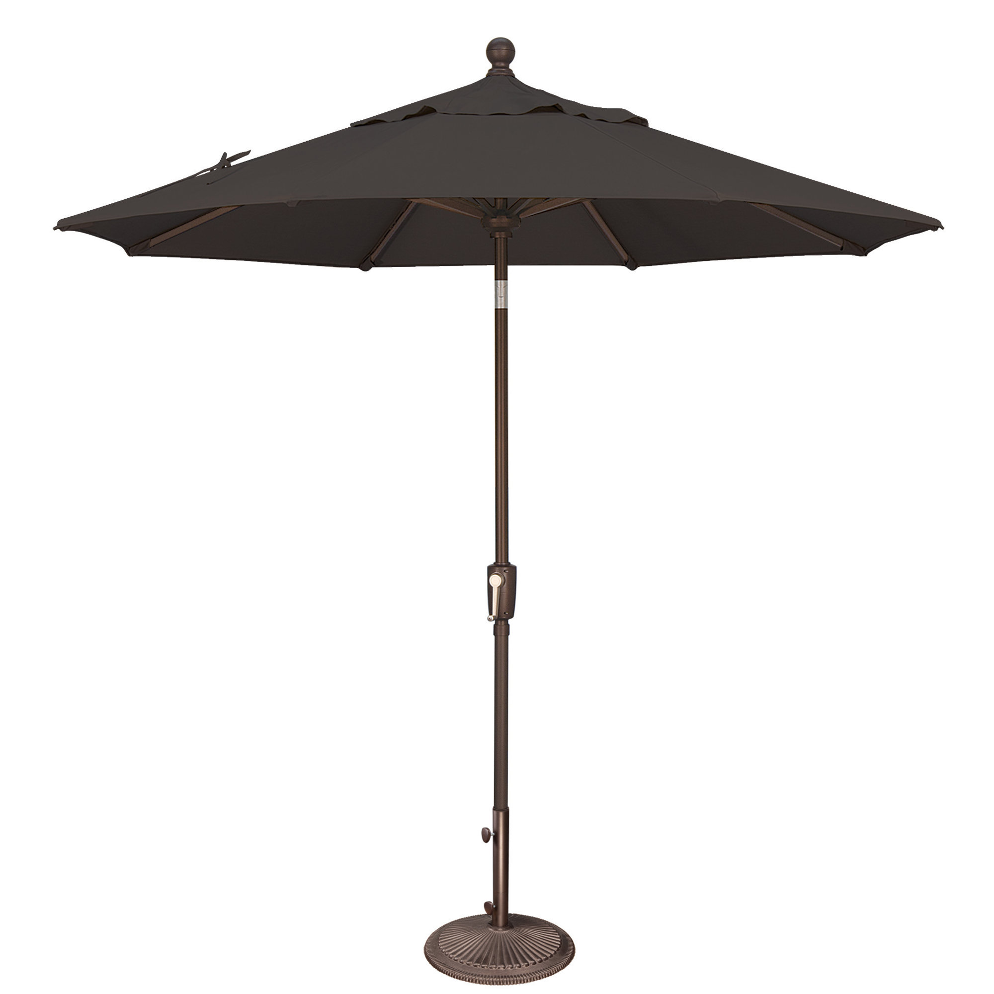 Launceston Market Umbrella, Canvas Black Sunbrella® Canvas, 96" H x 90" W x 90" D, Bronze