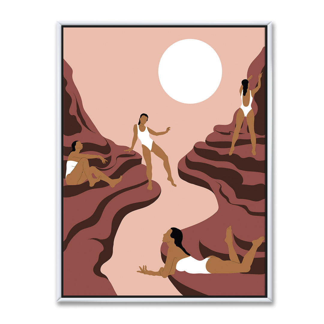 " Empowered Cosmic Women Geometric Goddess Series Black And Red V " East Urban Home