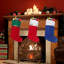 Paquet de 12 bas de Noël en feutre, bas de Noël de 19 pouces, manchette blanche avec garniture dorée pour les décorations de Noël-1953807351
