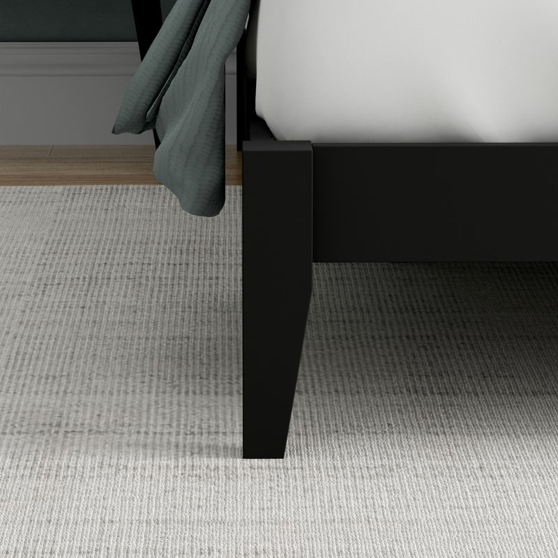 Dorothyann Solid Wood Platform Bed, King, Black