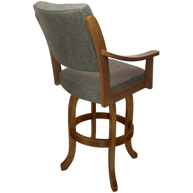 Rab Swivel Wood Counter Stool, Honey