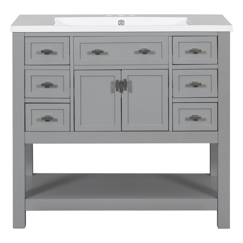 Armoire de salle de bain Tenara, Gris