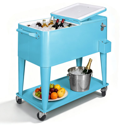 Meetinghome 80 Quarts Ice Chest With Wheels