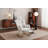 Teddy Fabric Upholstered Nursery Rocking Glider Chair-1504793722