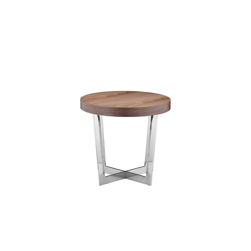 Table de bout Jackson Cross Legs, Noisette