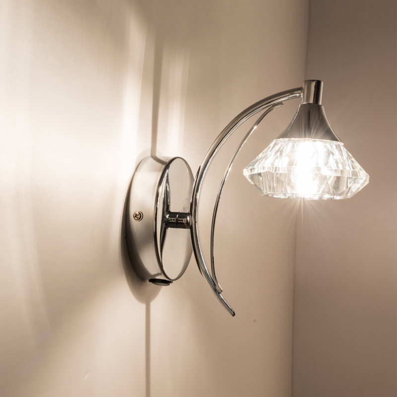 Rivale Armed Sconce, Polished Chrome