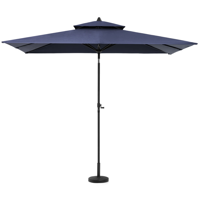 Parasol de marché avec base 116 po x 76 po, Marine