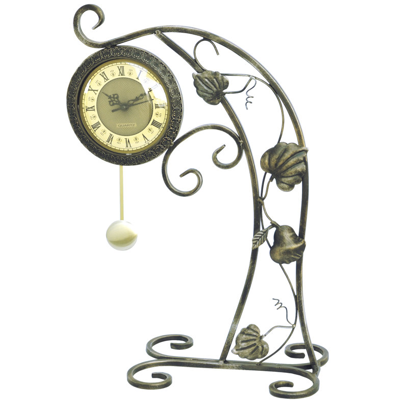 Energicus Roman Numeral Stainless Steel Tabletop Clock
