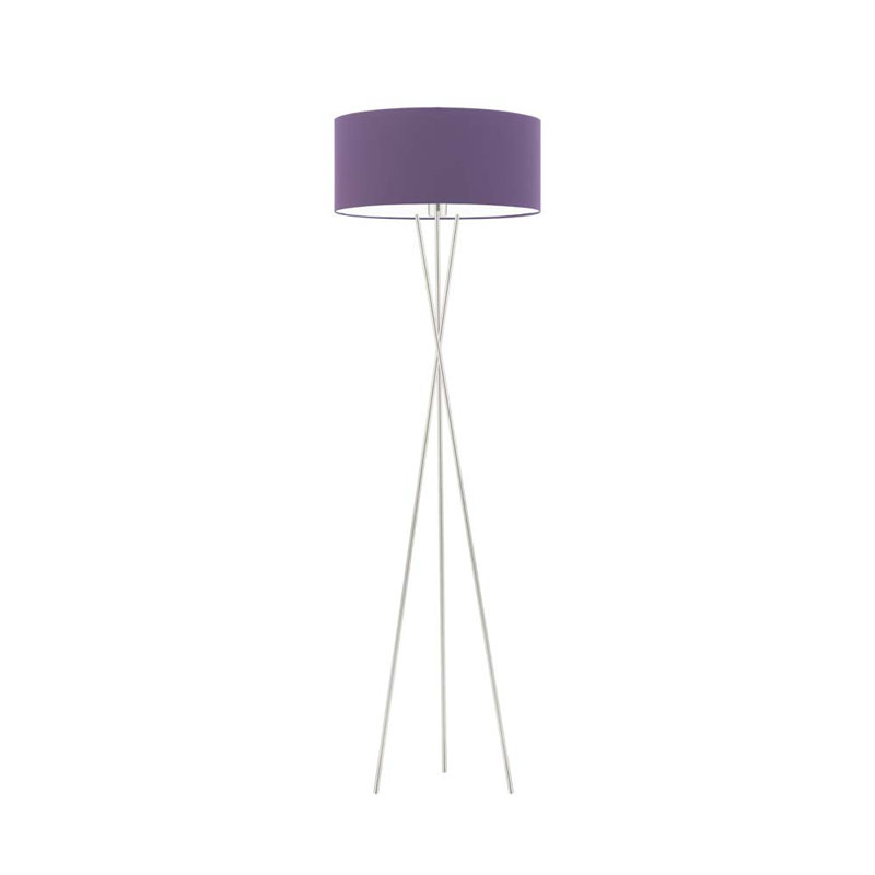 Arless 160cm Tripod Floor Lamp, Violet, Silver