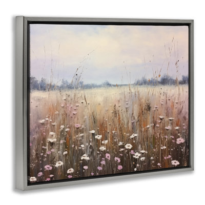 Cadre flottant neutre dans un champ de fleurs sauvages, design par Arlington Prints