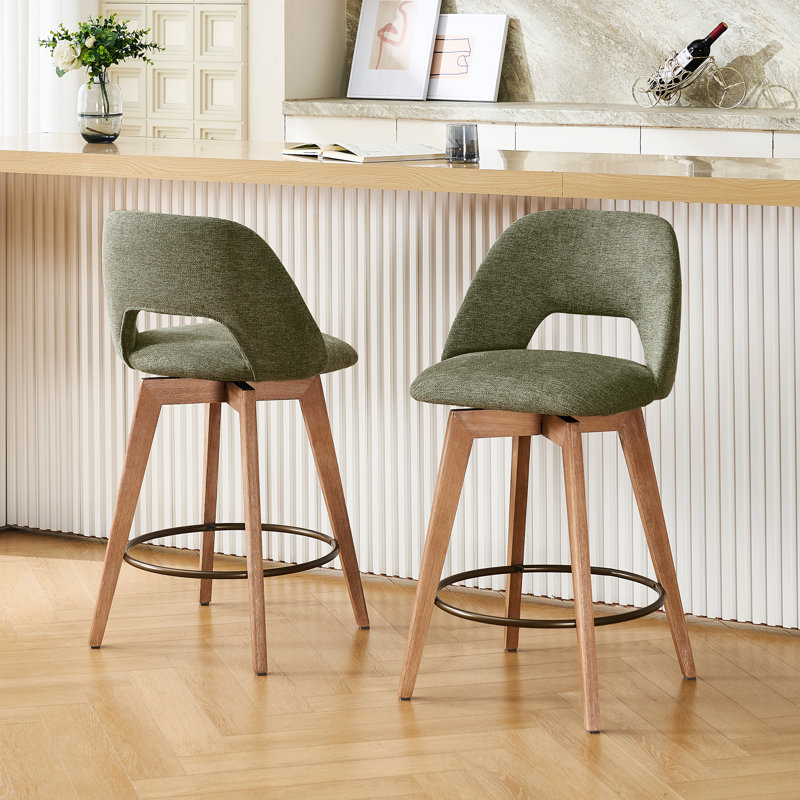Tabouret de comptoir pivotant 26,8 po Lovetro, Vert