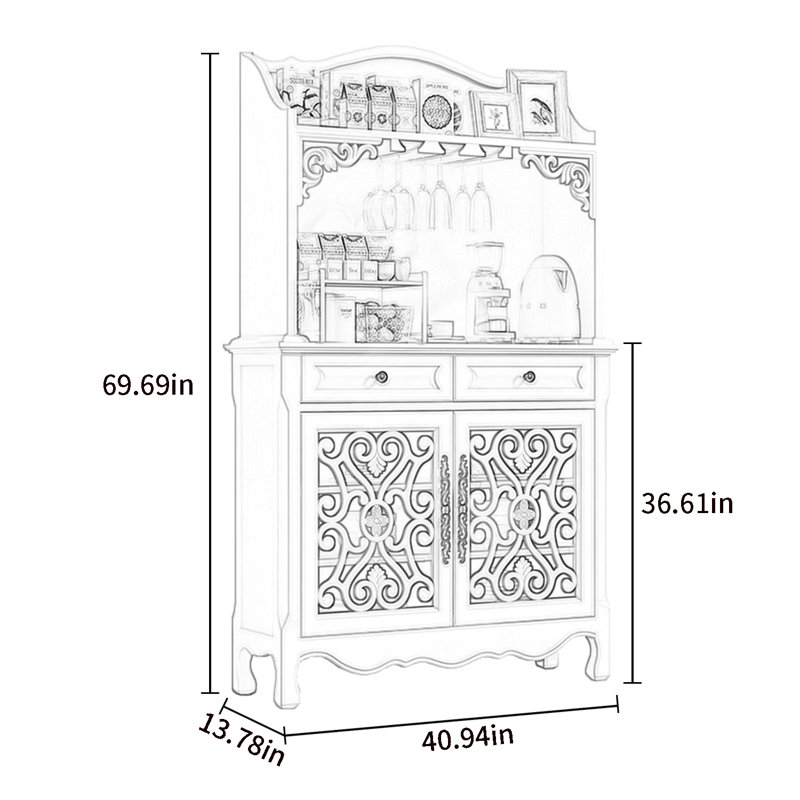 Storage Sideboard Dining Buffet Server Cabinet
