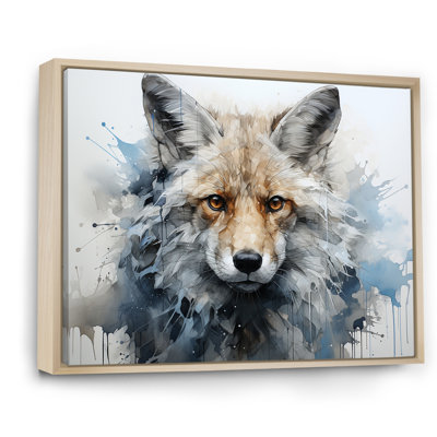 Portrait de renard bleu et blanc