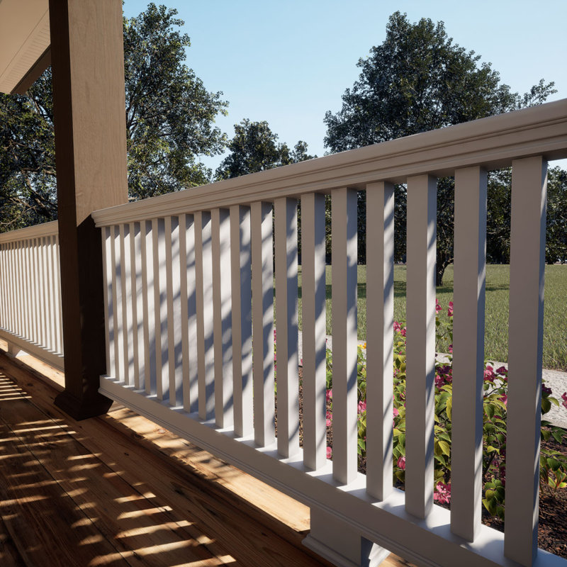 Balustre carré Endurathane série 500, polyuréthane apprêté en usine, H 28 po x l 1,75 po x P 1,75 po