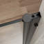 Porte de douche à double vitrage battante Bifold, porte de douche réglable sans cadre avec verre trempé transparent-112513961